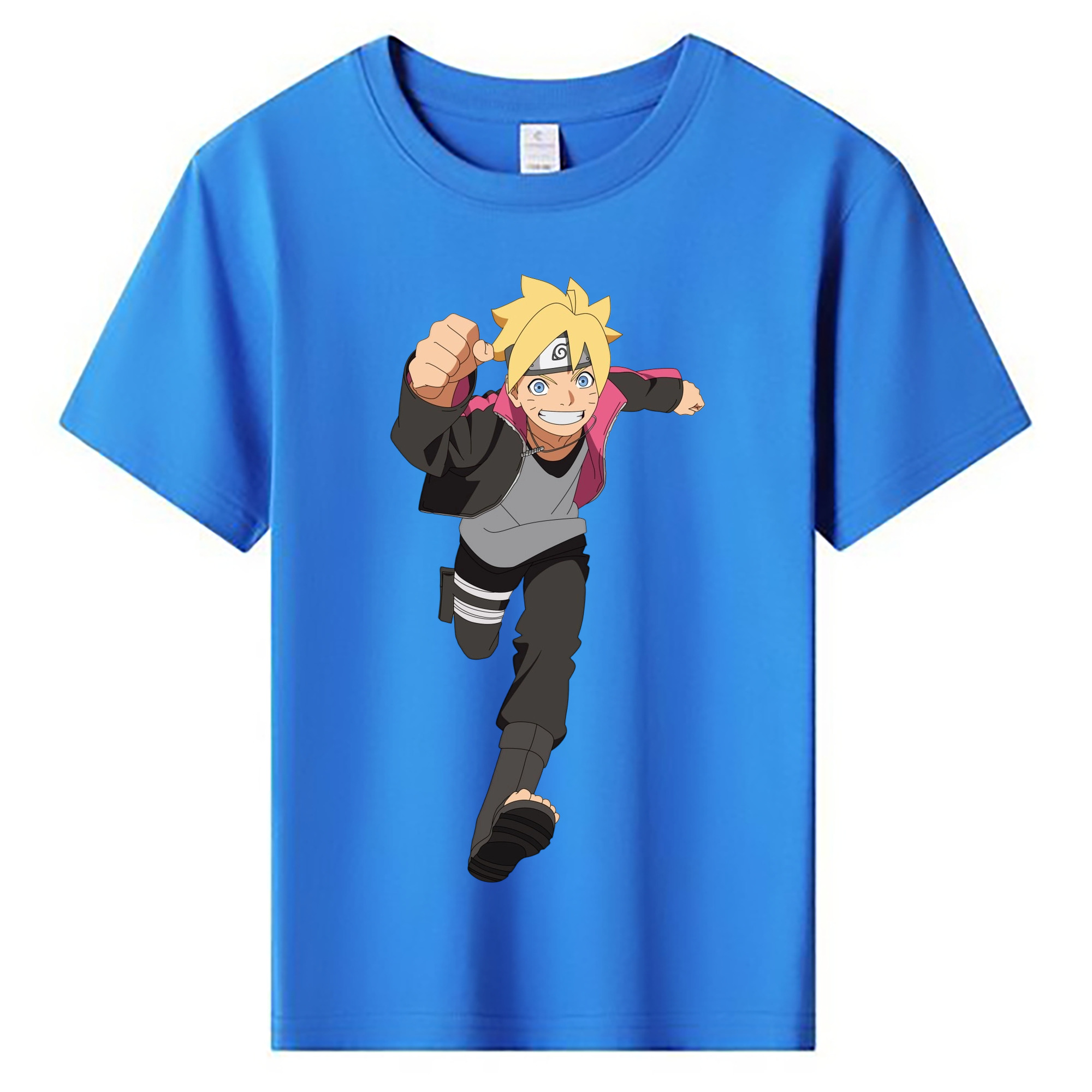 NARUTO -ナルト- うずまき ボルト Uzumaki Boruto 綿100％キッズTシャツ（フロントプリント）